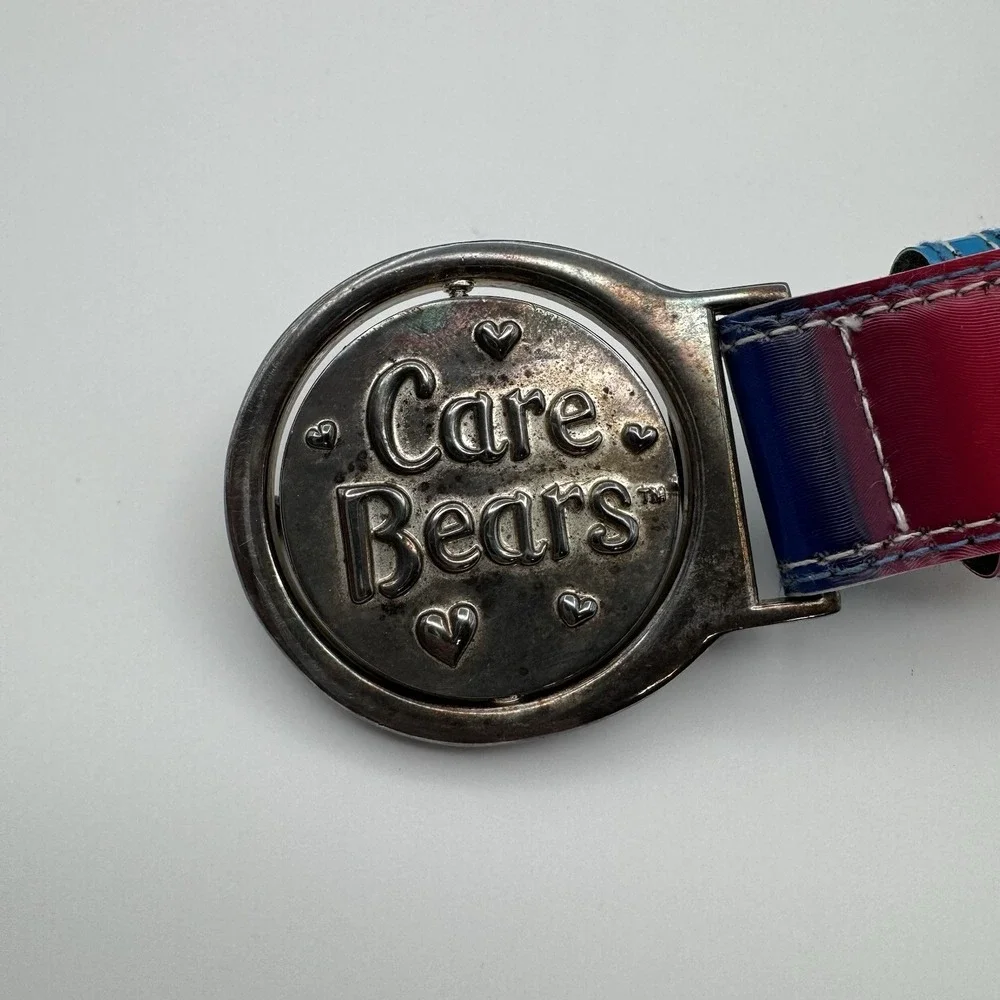 Vintage 2003 Y2K Care Bears Flip Buckle & Belt Rainbow Day Youth Kids Size S/M